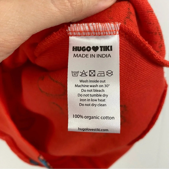 Hugo Loves Tiki Poodle Print Pj Lounge Set Orange Girls Size 12 T Organic Cotton - Picture 9 of 16